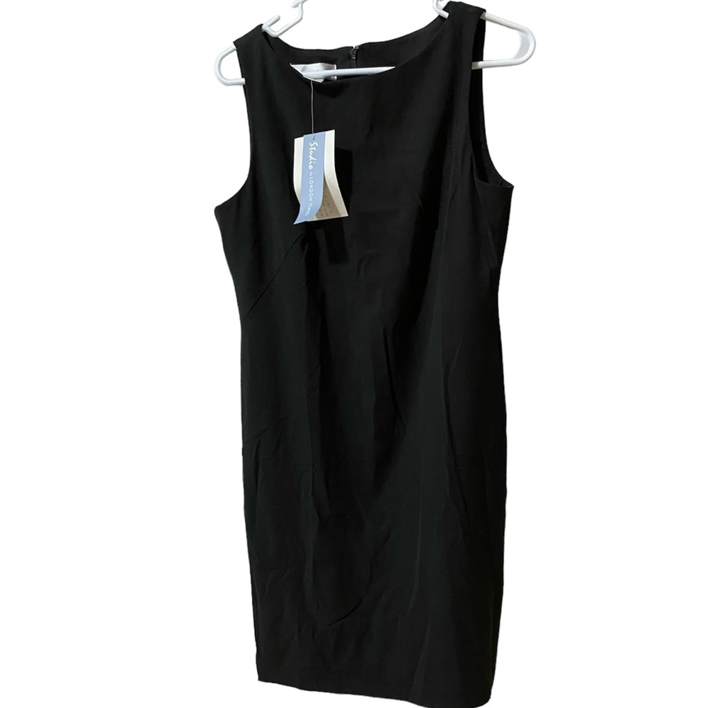 NEW STUDIO BY LONDON TIMES CLASSIC BLACK MIDI DRESS SIZE 10